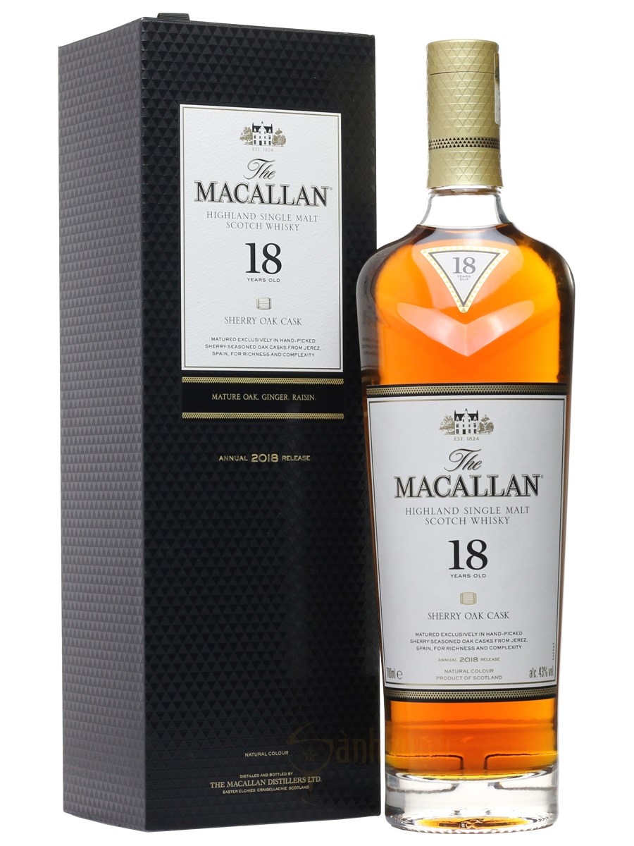 Whisky Macallan 18 Sherry Oak 2018