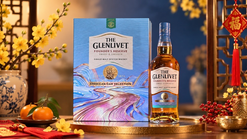 the glenlivet founder's reserve – hop qua tet 2027 va sac xanh cua nhung khoi dau