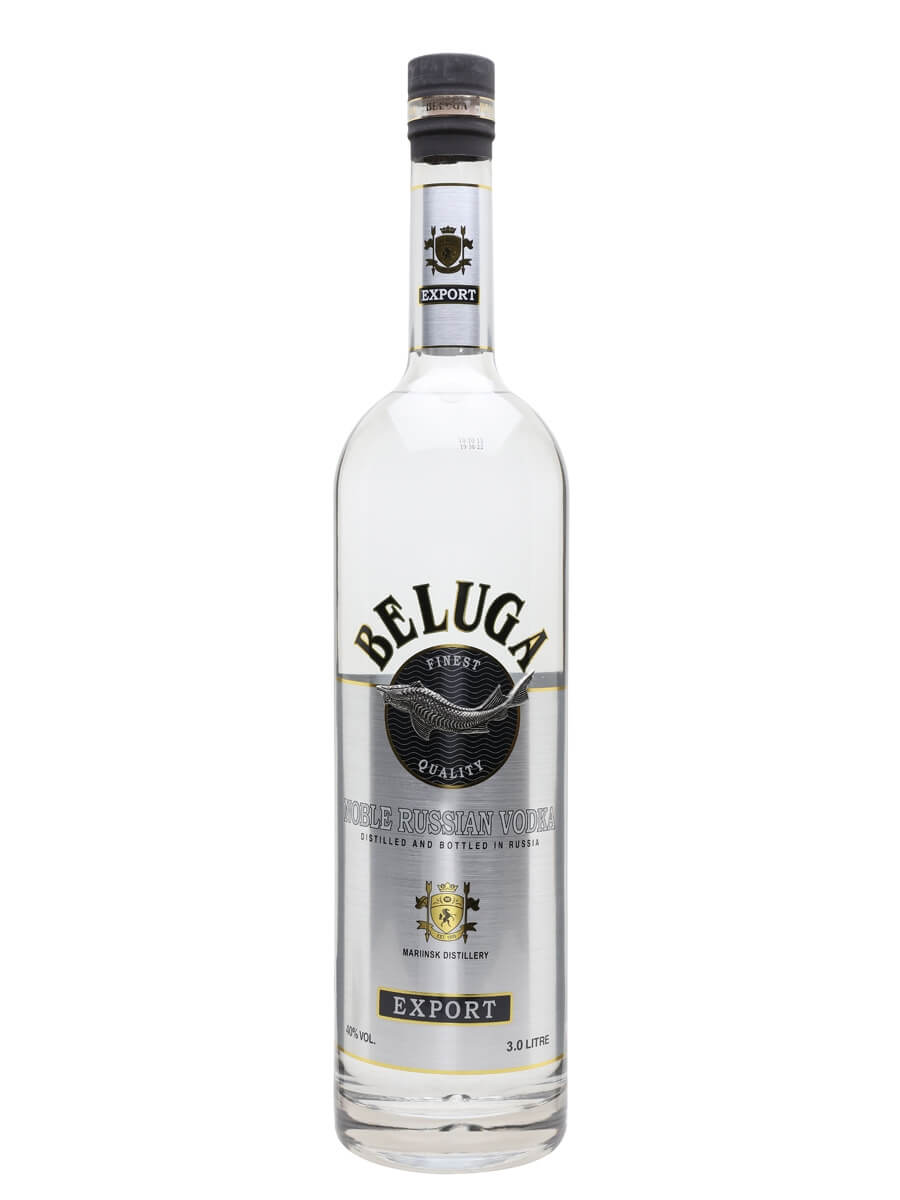 Rượu Vodka Beluga Noble Russian - chai rượu thường được dùng để pha rượu trái cây