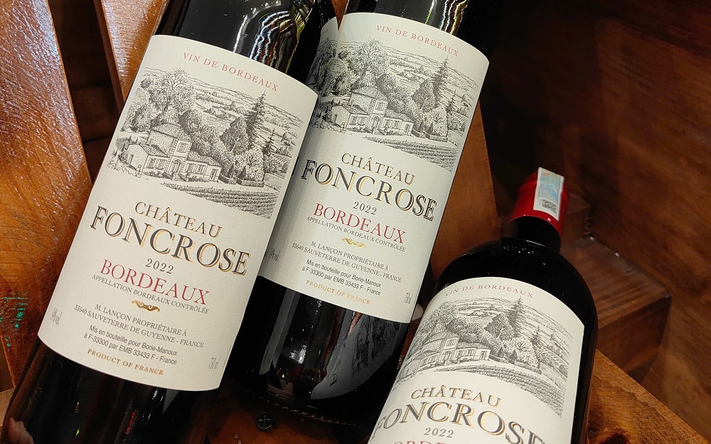Château Foncrose 2022 – Vang đỏ Bordeaux với Cabernet Sauvignon và Merlot