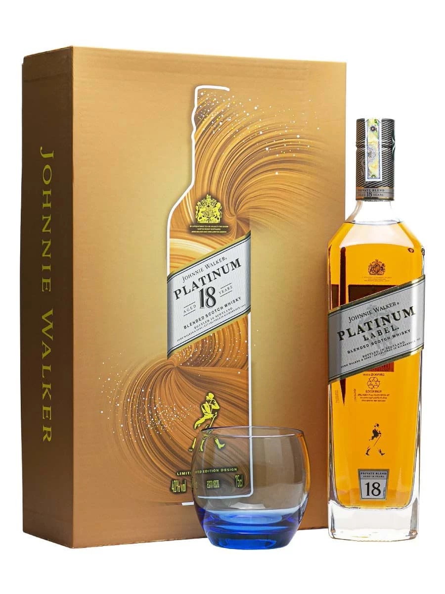 Whisky Johnnie Walker Platinum 18 - Bộ Rượu Tết 2022