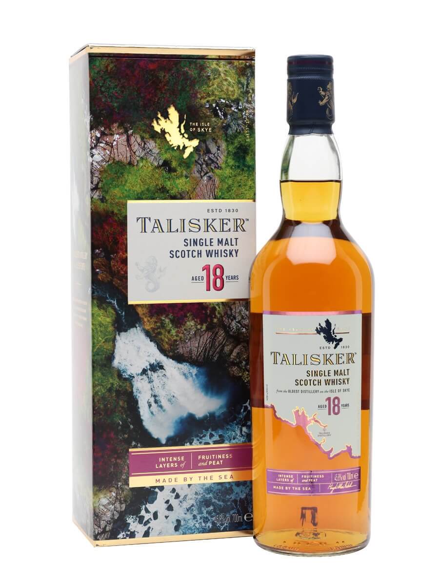 Whisky Talisker 18 - Tem Mới