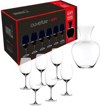Ly Vang Riedel Ouverture - Set of 6 Red Glass & Decanter